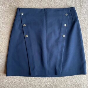 Zara Dark Blue Skirt with Button Details